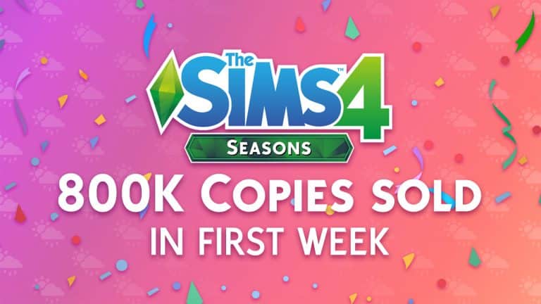The Sims 4 Seasons sold 800K copies in its first week, according to SuperData