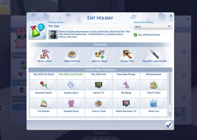 A Modder is adding Pet Traditions to The Sims 4 Seasons