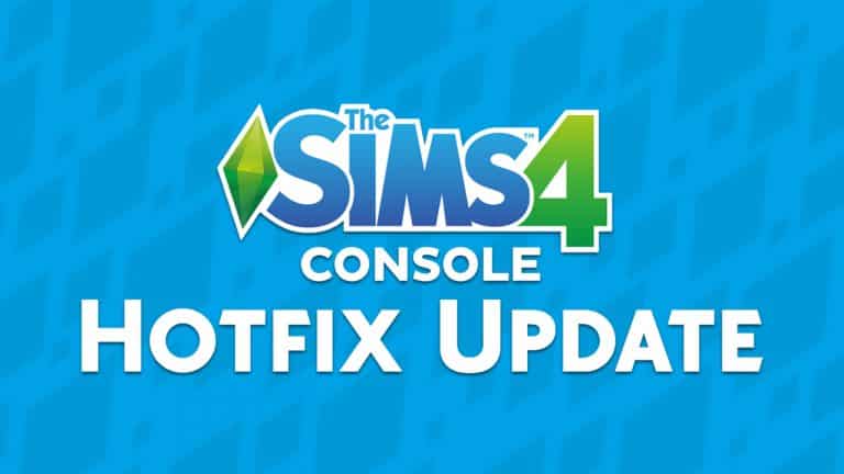 The Sims 4 Console is getting a Hotfix Update (UPDATE)