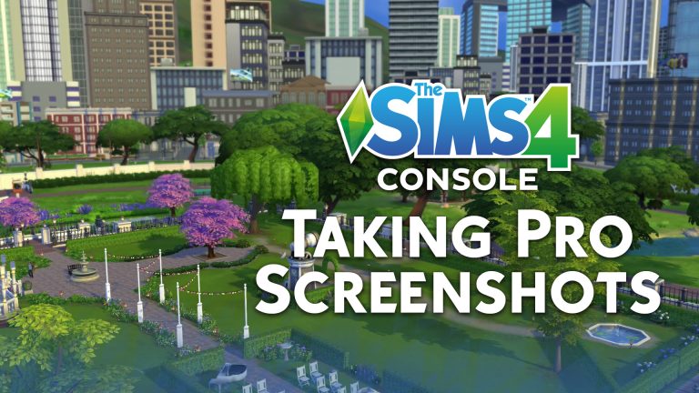 The Sims 4 Console: How to take Pro Screenshots
