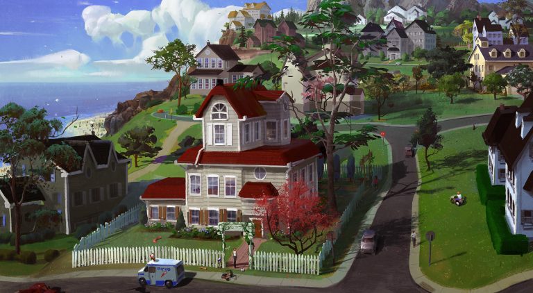 The Sims 4: Early Concept Art of “Snoot Heights”