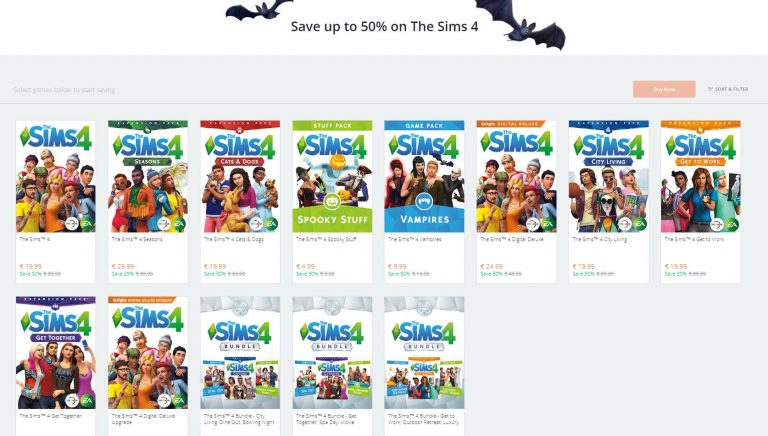 Origin Halloween Sale: Save up to 50% off on select The Sims 4 Games