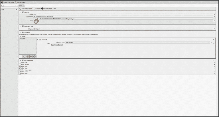 The Sims 4 Mod Constructor Program now lets you create Learnable Traits