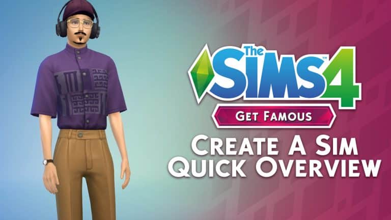 The Sims 4 Get Famous: Create A Sim Brief Video Overview