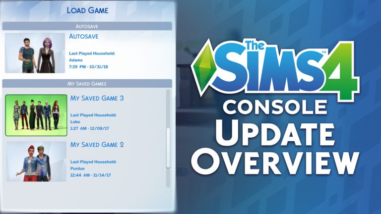 The Sims 4 Console: Video Update Overview (October 31st, 2018)