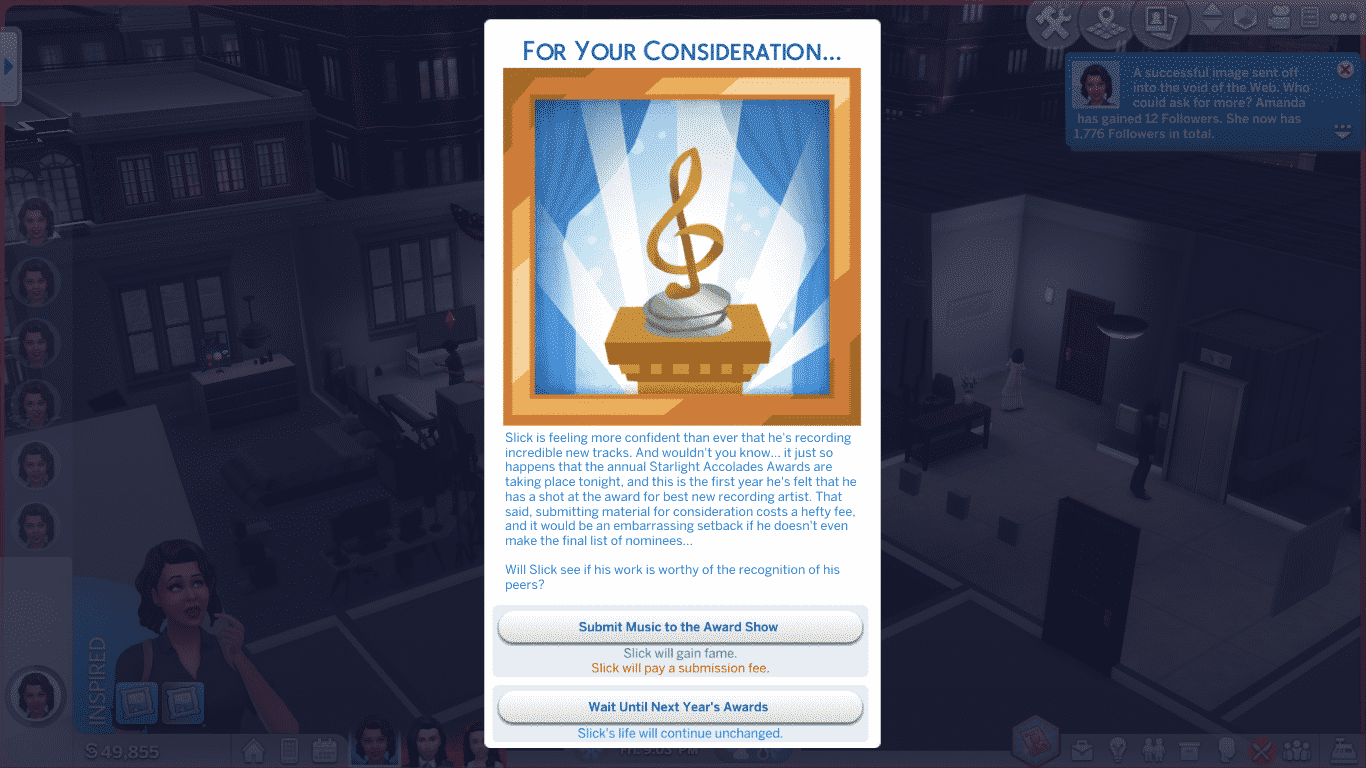 culianry chance cards sims 2