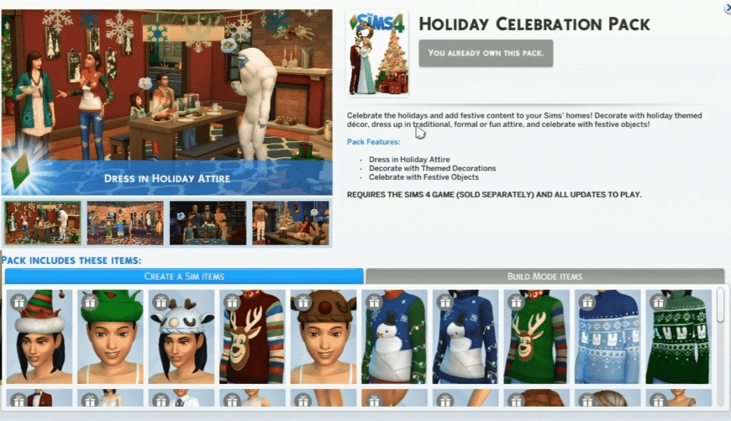 The Sims 4: New Items Coming Soon to Holiday Celebration Pack!