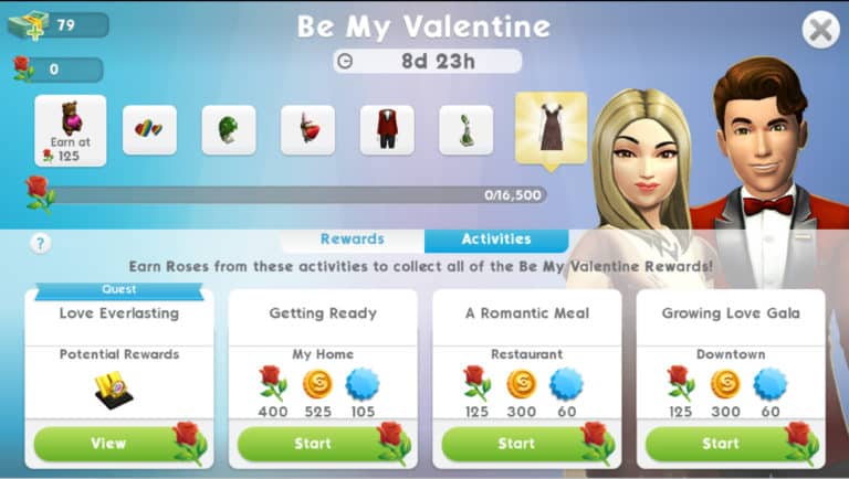 The Sims Mobile: Be My Valentine Event + Quest Walkthrough