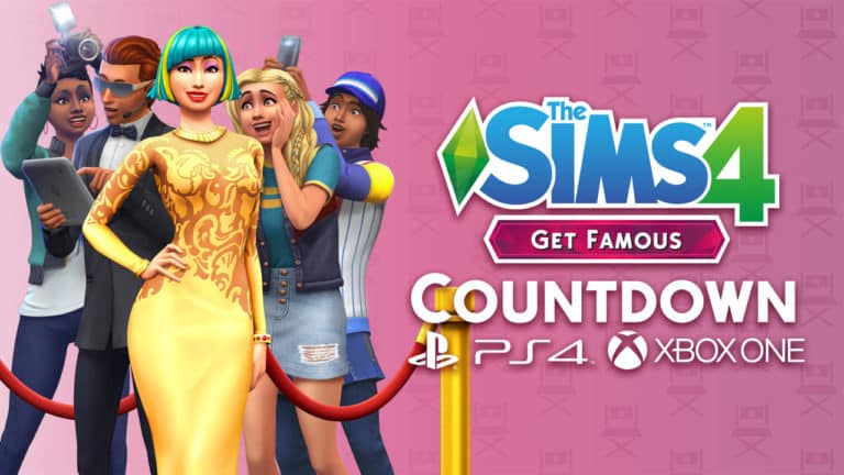 Countdown to the release of The Sims 4 Get Famous on Xbox One and PS4