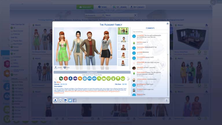 The Sims 4: The Official Pleasant Family Now Available On The Gallery