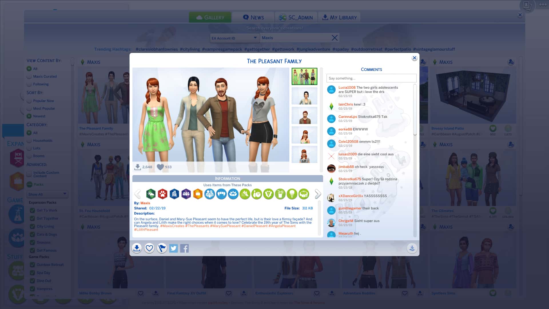 You can download this character, finding me in the gallery The Sims 4. My  name Origin ID - DISMOKEOFF ;)