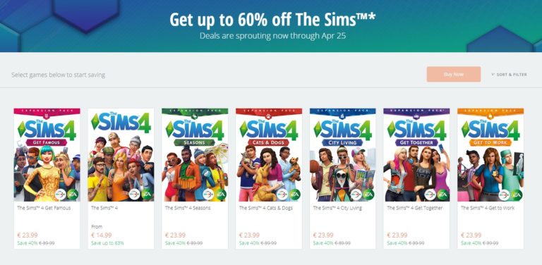 Origin Spring Sale: Save up to 60% off on select The Sims 4 Games!