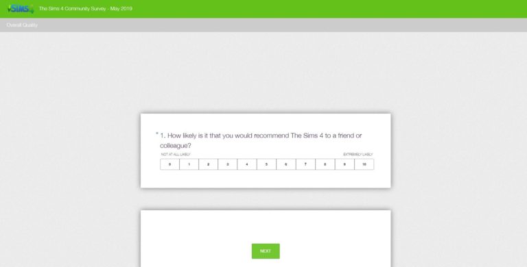 The Sims 4: May 2019 Community Survey is up!