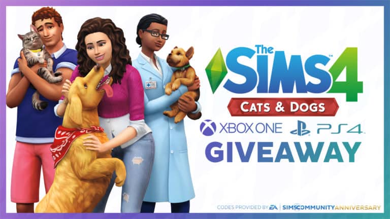 We’re giving away 8 copies of The Sims 4 Cats & Dogs for Consoles!