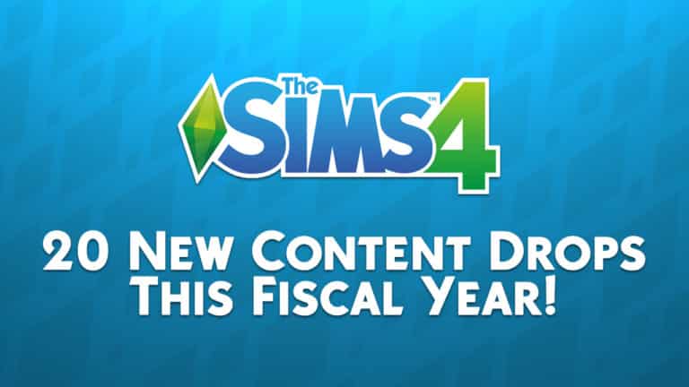 The Sims 4 is getting over 20 Content Drops this Fiscal Year