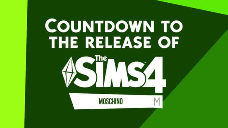 Countdown to the release of The Sims 4 Moschino Stuff
