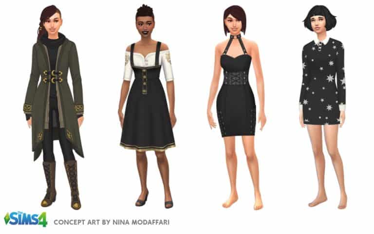 The Sims 4 Realm of Magic: CAS Concept Art