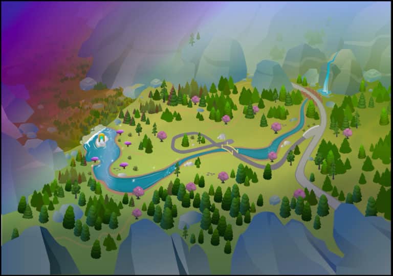 The Sims 4 Realm of Magic: Glimmerbrook World Map + Icon