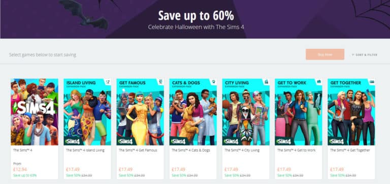 Origin Halloween Sale: Save Up to 60% on The Sims 4 Games!