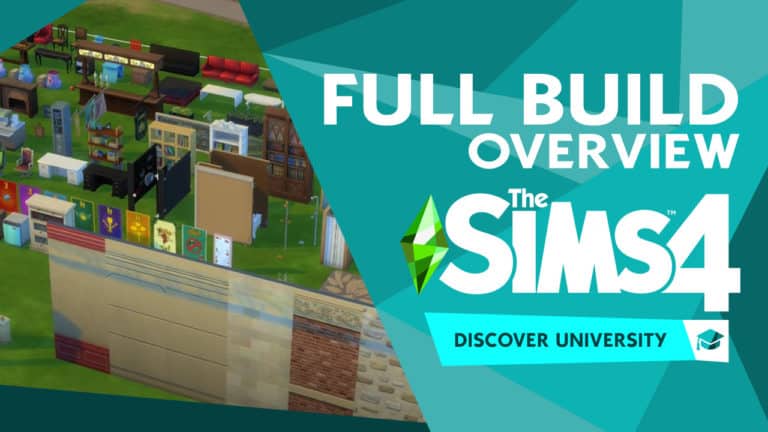 The Sims 4 Discover University: New Lot Options + FULL Build Items Overview