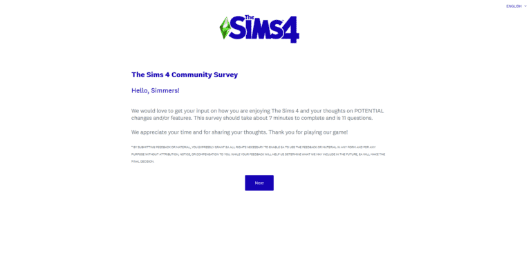 The Sims 4 Community Survey: January 2020