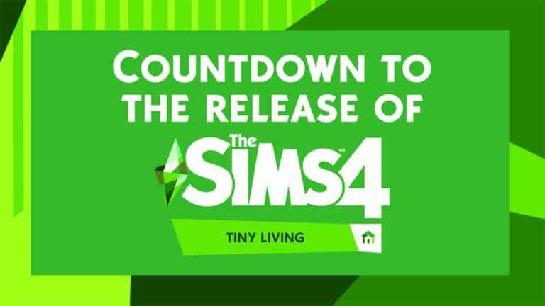 Countdown to the release of The Sims 4 Tiny Living Stuff