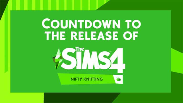 Countdown to the release of The Sims 4 Nifty Knitting on PC and Console