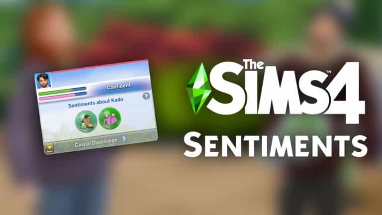 List of all the Sentiments in The Sims 4