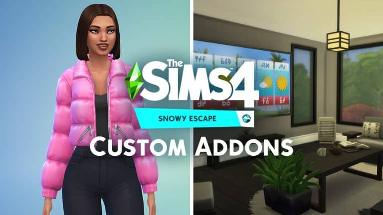 Custom Addons for The Sims 4 Snowy Escape