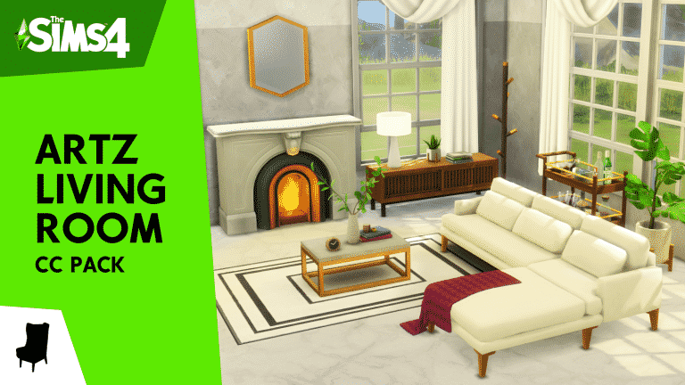 The Sims 4 Artz Living Room CC Stuff Pack is here!