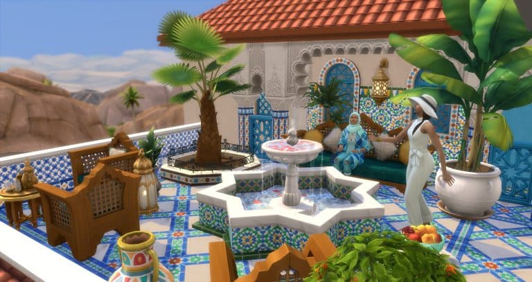 The Sims 4 Courtyard Oasis Kit: New Preview