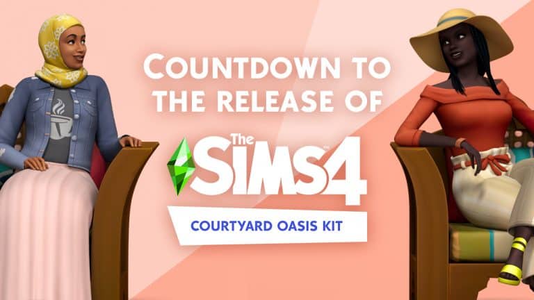 Countdown to the release of The Sims 4 Courtyard Oasis Kit