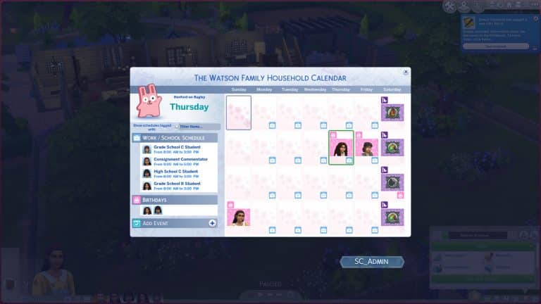The Calendar is coming to The Sims 4 Base Game with Improvements