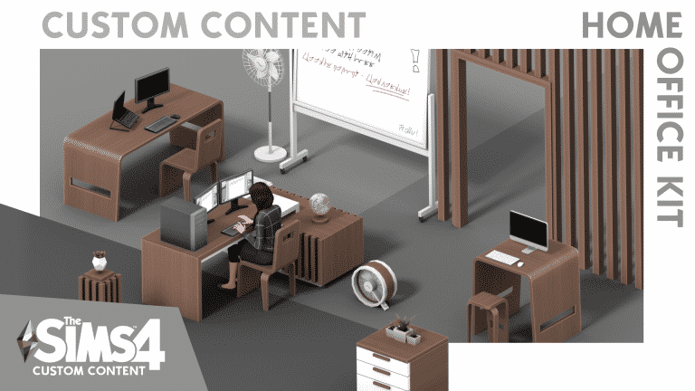 The Sims 4 Custom Content: Home Office Kit