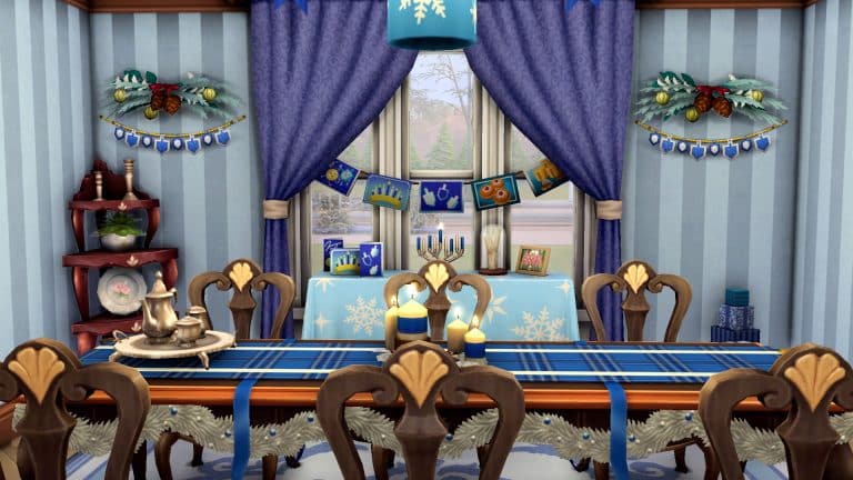 The Sims 4: Let’s Build a Dining Room for Hanukkah!