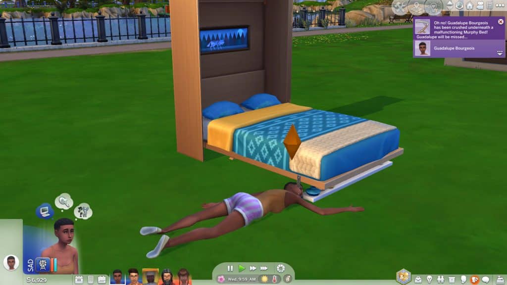 Sims 4 Deaths: Murphy Bed