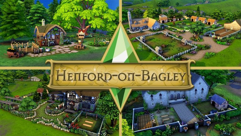 The Sims 4: Turning Henford-on-Bagley into a Medieval Village!