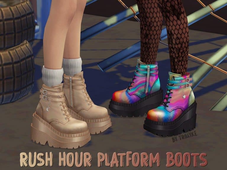 The Sims 4 CC: Rush Hour Platform Boots