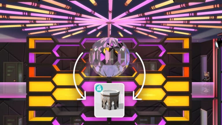 Builder Creates a Giant Disco Ball in The Sims 4 out of Tables
