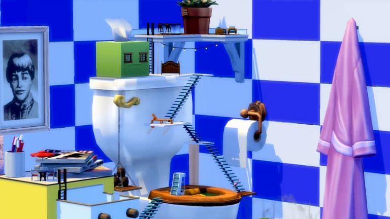 Builder makes a Giant Toilet House in The Sims 4