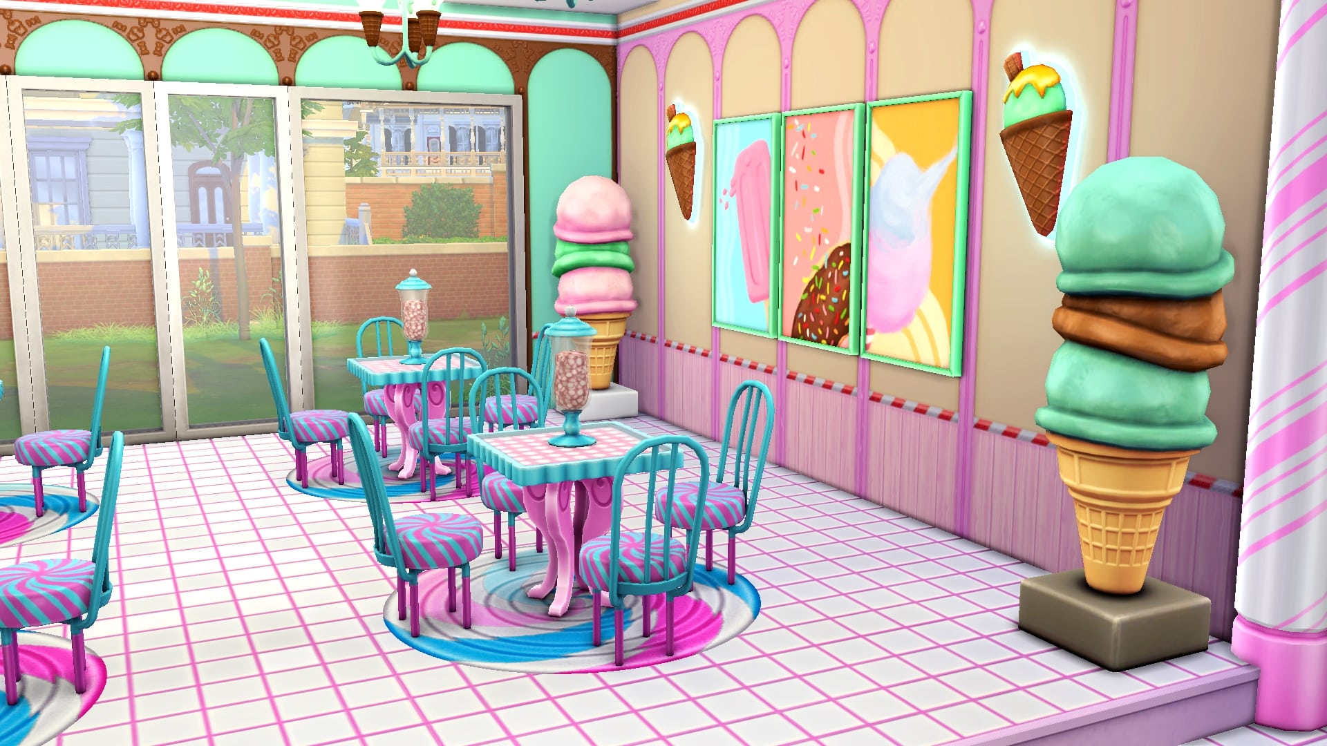 Let's Build an Ice Cream Parlour in The Sims 4