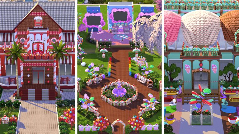 Everything included in the Katy Perry Sweet Treats CC Pack for The Sims 4