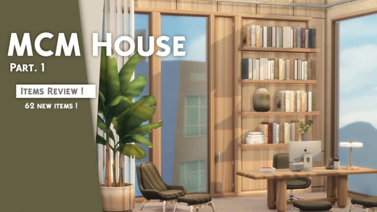 Overview of the Mid-Century Modern Office CC Pack