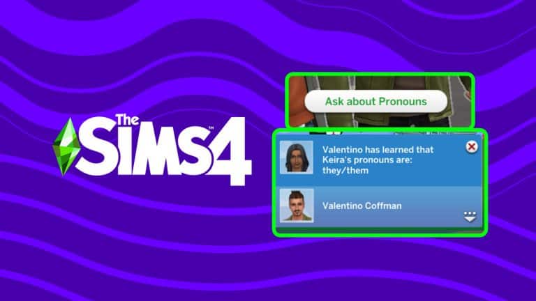 Modder adds Live Mode Features for Pronouns in The Sims 4
