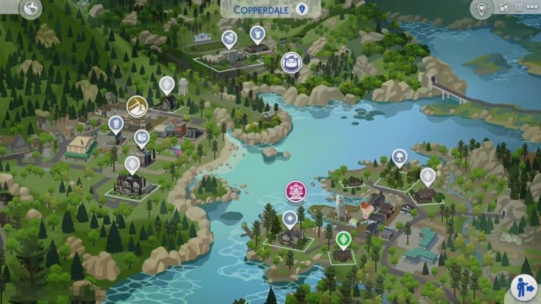 First Look at Copperdale World Map in The Sims 4 High School