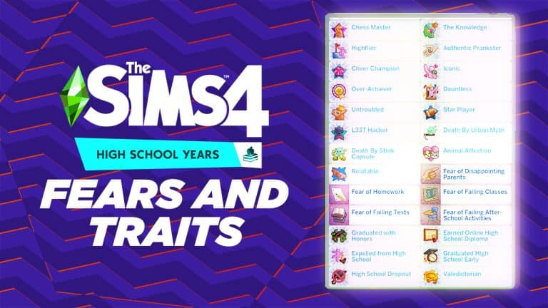 Every Trait and Fear in The Sims 4 High School Years