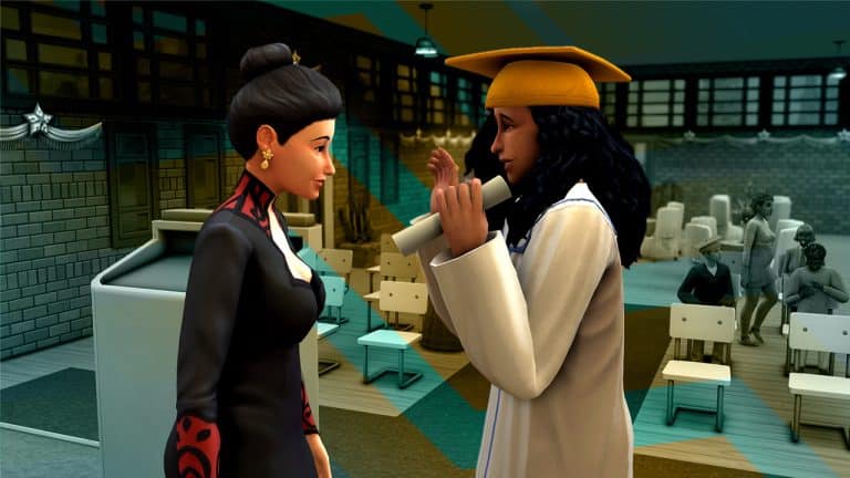 Attending Graduation in The Sims 4 High School Years