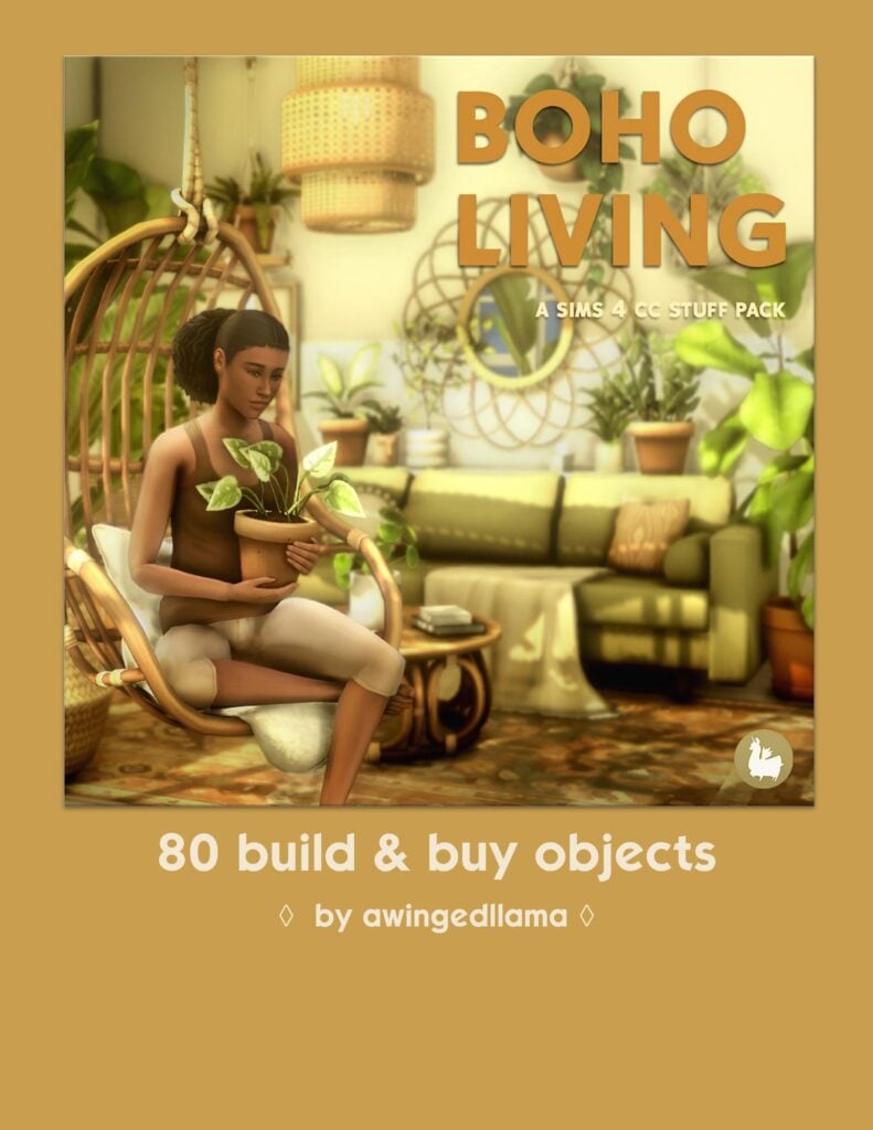 Boho Living CC Stuff Pack 1 Scaled Sims Community   Boho Living CC Stuff Pack 1 791x1024 