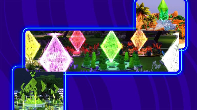Fill Your Sim’s World With Plumbob Themed Builds