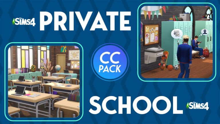 The Sims 4 Private School CC Pack Now Available!